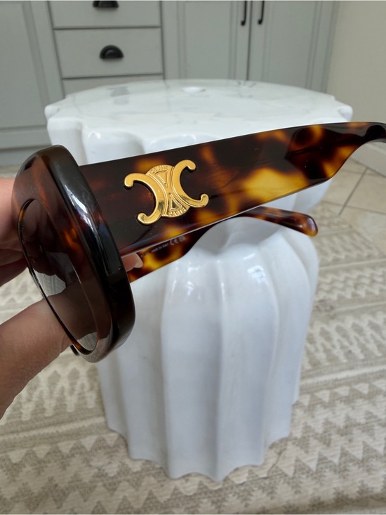 Celine Square Tinted Sunglasses - Brown/Tortoise main image 6